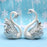 Mini Swan Couple Model Figurine Collectibles Car Interior Wedding Cake Decoration Wedding Gift for Guest Home Accessories