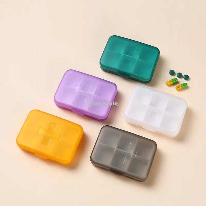 Pill Cases 6 Girds Mini Sealing Pill Box Portable Travel Medicine Capsule Storage Pastilleros De Medicinas таблетница Pill Box