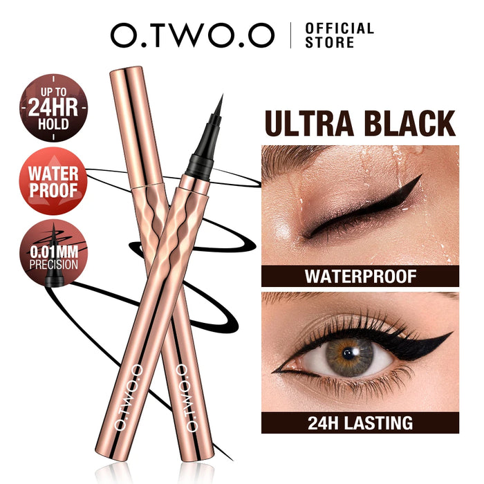 O.TWO.O Black Liquid Eyeliner Pen Eyeliner Waterproof Long-lasting Make Up Eye Liner Easy to Wear Eyes Makeup Cosmetics Tools