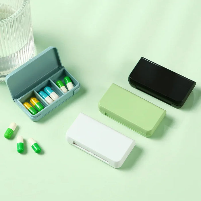 Mini Portable Pills Organizer Case 3 Grids PillBox Tablet Storage Container Weekly Medicine Pill's Box Pill Case Drug Dispense