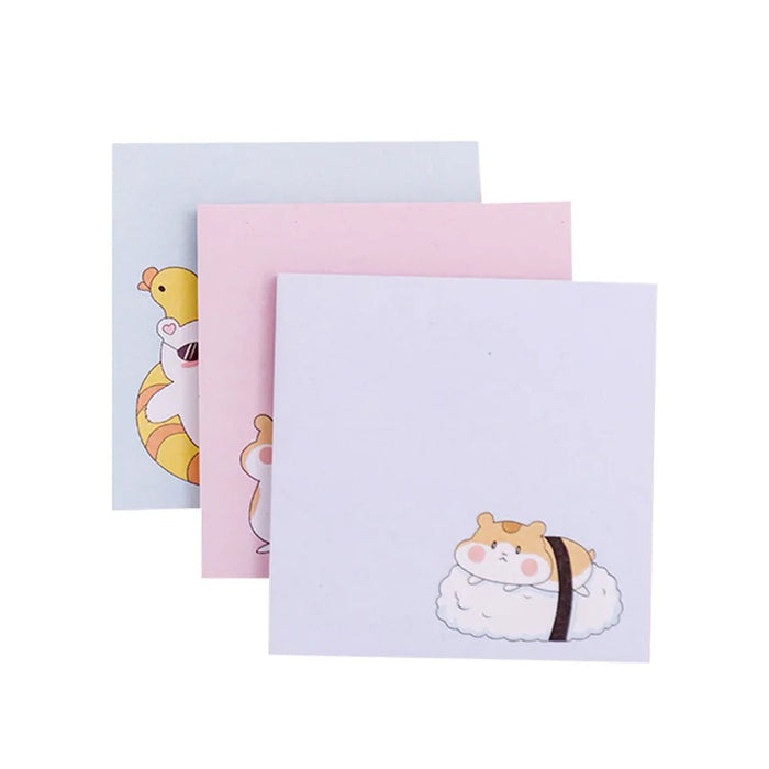 Four Seasons White Bear Hamster Memo Pad N Times Sticky Notes Escolar Papelaria School Supply Bookmark Label