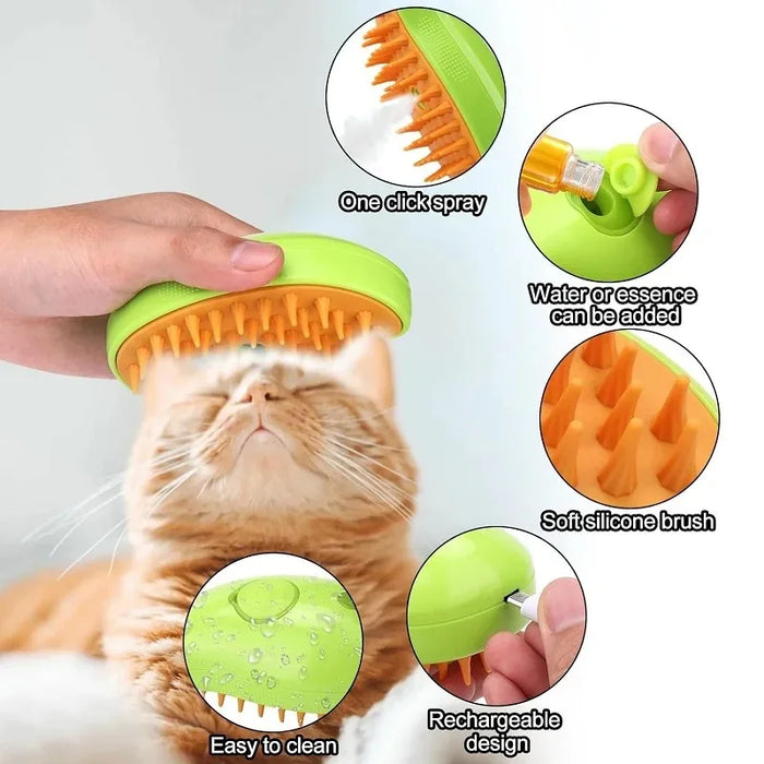 USB Rechargeable Cat Comb Jacuzzi Pet Care Anti-splash Cats and Dogs Pets Electric Spray Massage Comb Brush Supplies Products