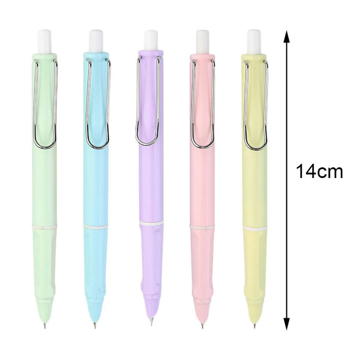 Press Metal Fountain Pen Retractable Extra Fine Nib 0.38mm Ink Pen Fountain Pen Inking Pens for Office Supplies School Supplies