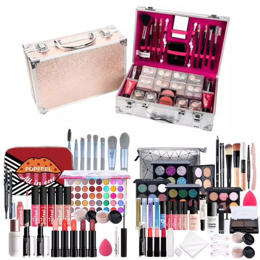 POPFEEL 8-56Pcs Makeup Set Full Professional Makeup Kit Eyeshadow Blush Foundation Face Powder Makeup Case Korean Cosmetic