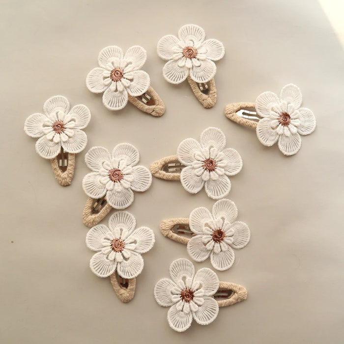 Cute Baby Girl Hair Clips Daisy Flower Kids Hairpins Princess Barrette Child Hair Accessories Spring Korean Style Hairgrips