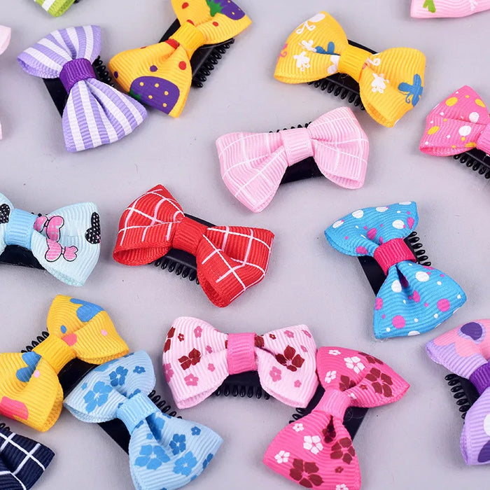 10Pcs/Pack newborn Baby Girls Scarce hair Lovely BB Clips Bowknot Hairpin Kid Hair Accessories Children mini Hair clip