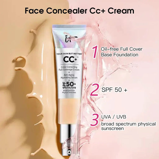 Foundation Makeup Cosmetics Your Skin But Better CC+ Oil-free Full Cover Concealer Base Foundation Full Coverage Cream Makeup