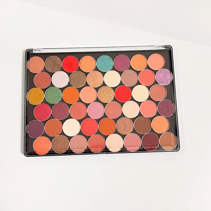 XL Large Empty Magnetic Plastic Eyeshadow Palette Makeup Storage Box Clear Lid & 20pcs Adhesive Metal Stickers