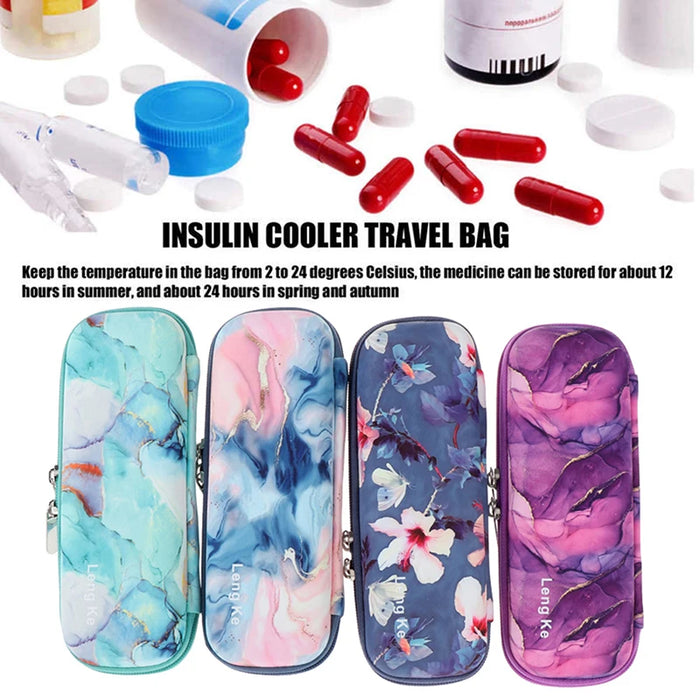 Portable EVA Insulin Glaciated Cold Storage Bag Medicine Travel Pocket Cooler Pen Bag Pack Drug Freezer for Diabetes People