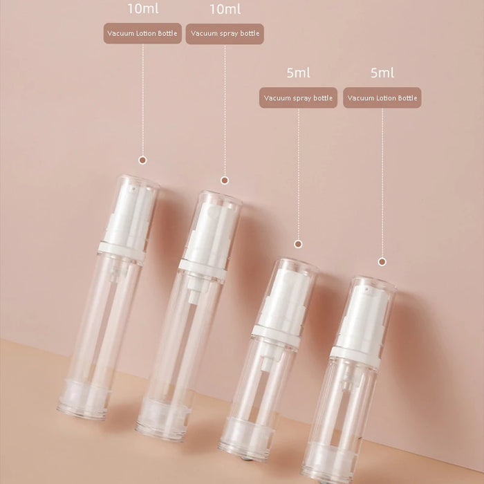 5ml 10ml 3/4Pcs Travel Sub-Bottling Set AS Vacuum Spray Lotion Cosmetic Empty Refillable Bottle Portable On Plane