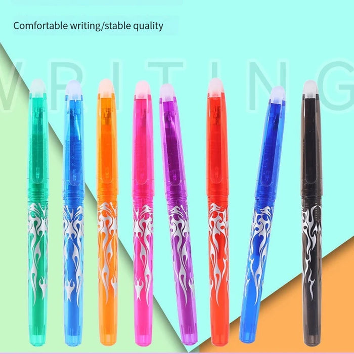 12 Pcs/Set Multi-color Erasable Gel Pen 0.7mm Kawaii Pens Student Writing Creative Drawing Tools Office School Supply Stationery