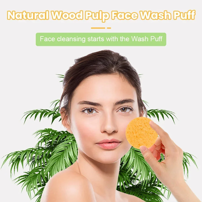 1/20pcs Facial Circular Makeup Remover Natural Wood Pulp Sponge Cellulose Compressed Facial Cleaning Cosmetics Foam Sponge Tool