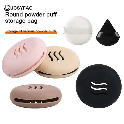 Makeup Sponge Holder Breathable Cosmetic Puff Holder Box Eco-Friendly Silicone Multi-hole Beauty Powder Puff Storage Case