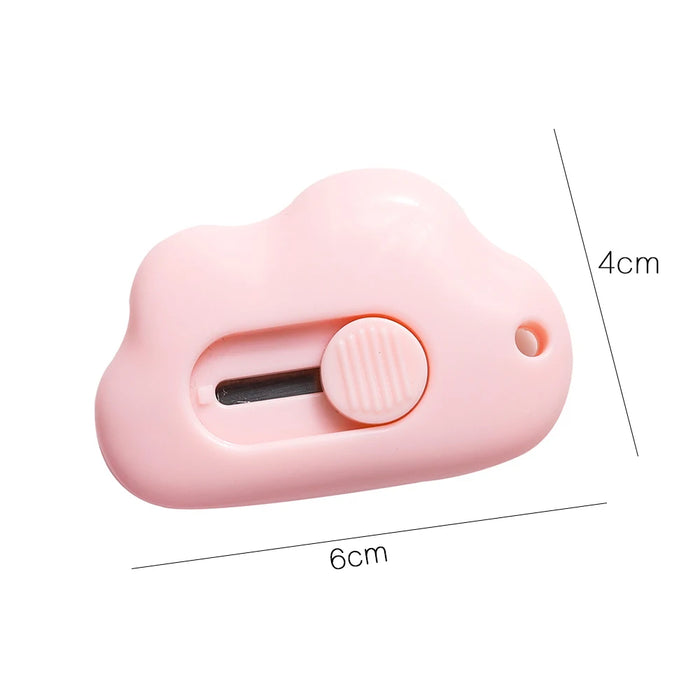 Cute Cloud Color Mini Portable Utility Knife Express Open Box Office Stationery Cutting Supplies Paper Cutter