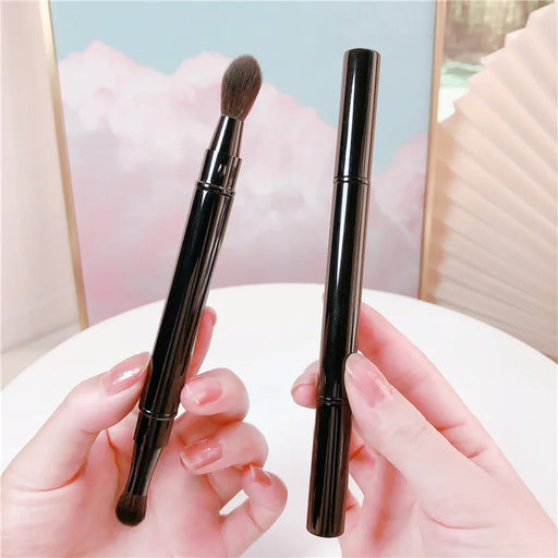 Makeup Brushes Portable Double-Headed Eyeshadow Nose Highlight Concealer Detail Blending Eyebrow Lip Makeup Brush Cosmetic Tools