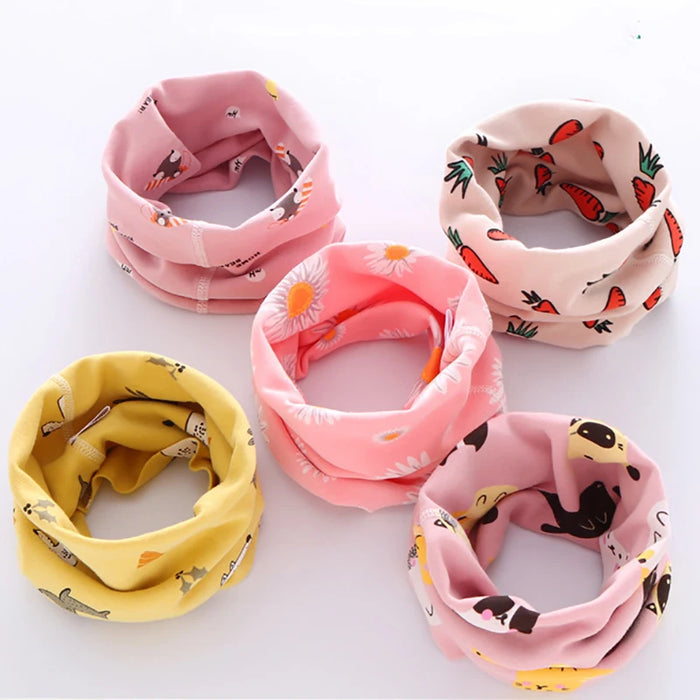 Winter Children Warmer Neck Scarf For Kids Boys Girls Neckerchief Cute Baby Cartoon Scarf Soft Neck Collar Children´s Scarves