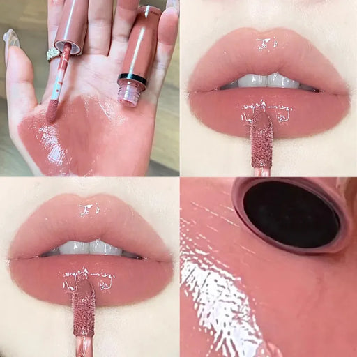 Water Light Lip Gloss Makeup 6 Colors Moisturizing Lasting Waterproof Mirror Glass Lip Glaze Nude Liquid Lipstick Lips Cosmetics