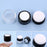 Powder Case with Mushroom Sponge Puff Portable Loose Powder Box with Mirror Travel DIY Cosmetic Foundation Powder Box Compact