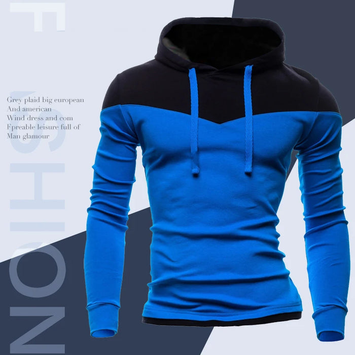 New Hoodies Men Fashion Sweatshirts Male Sweatshirt Teenage Casual Cardigan Hoody Jacket Autumn Coat Man Slim Patchwork Color