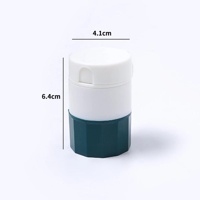 Multifunction Portable 4 Layer Powder Tablet Grinder Powder Pill Cutter Medicine Splitter Box Storage Pill Crusher