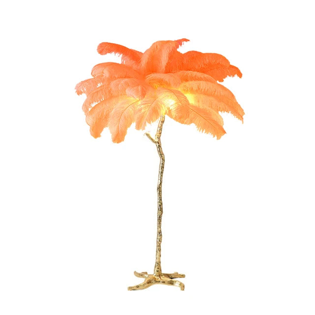 Modern Luxury Ostrich Feather LED Floor Lamp