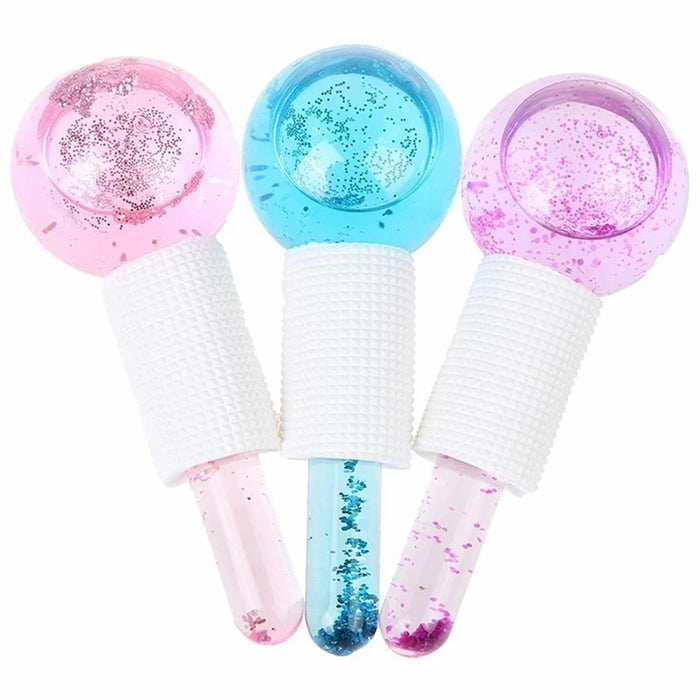 1 Pair Beauty Crystal Ice Hockey Face Eyes Massage Wave Ball Tighten Firming Fine Lines Skin Care Tools Anti-Aging Beauty Health