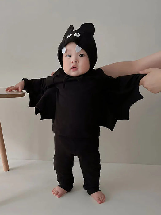 MILANCEL Halloween Clothes Baby Clothing Set  Bat Shirt And Pants With Hat 3 Pcs Suit