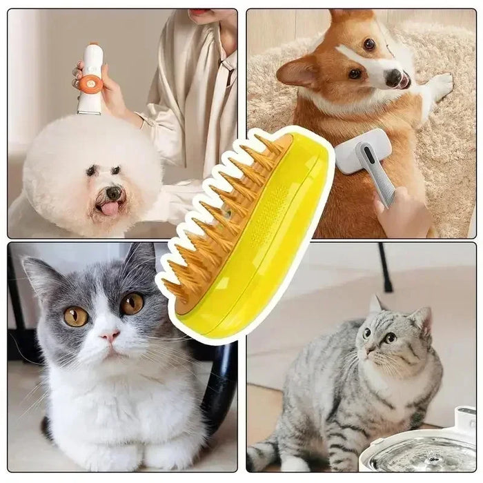 Cat Steam Brush Pet Massage Comb Cat Dog Grooming Comb Electric Spray Water Spray Cats Bath Brush Hair Brushes Grooming Supplies