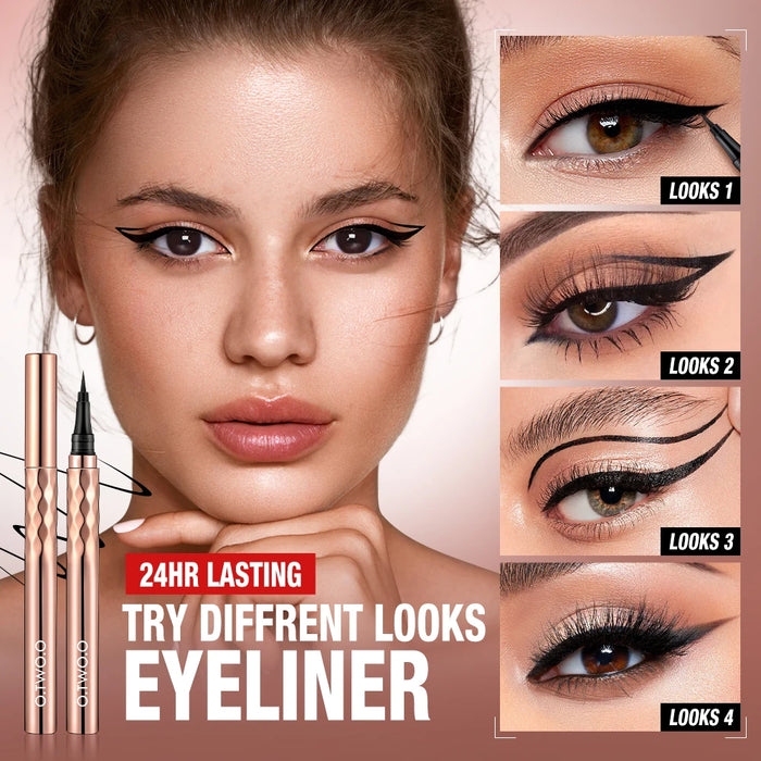 O.TWO.O Black Liquid Eyeliner Pen Eyeliner Waterproof Long-lasting Make Up Eye Liner Easy to Wear Eyes Makeup Cosmetics Tools