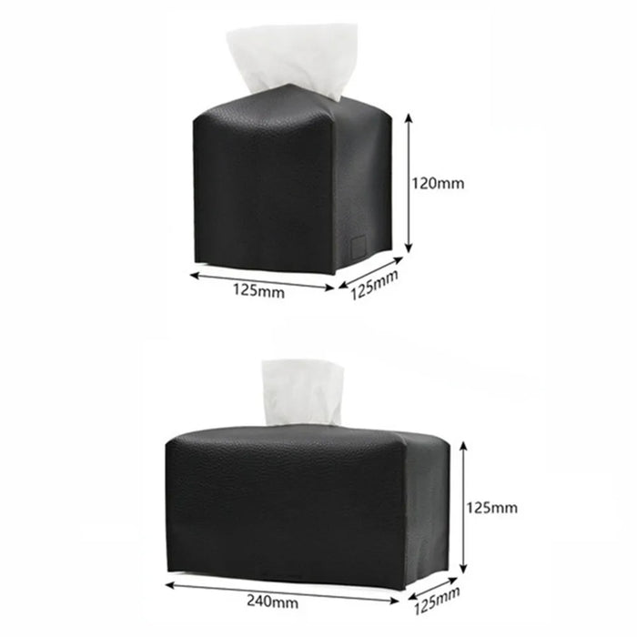 Foldable PU Leather Tissue Box