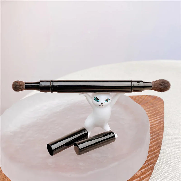 Makeup Brushes Portable Double-Headed Eyeshadow Nose Highlight Concealer Detail Blending Eyebrow Lip Makeup Brush Cosmetic Tools