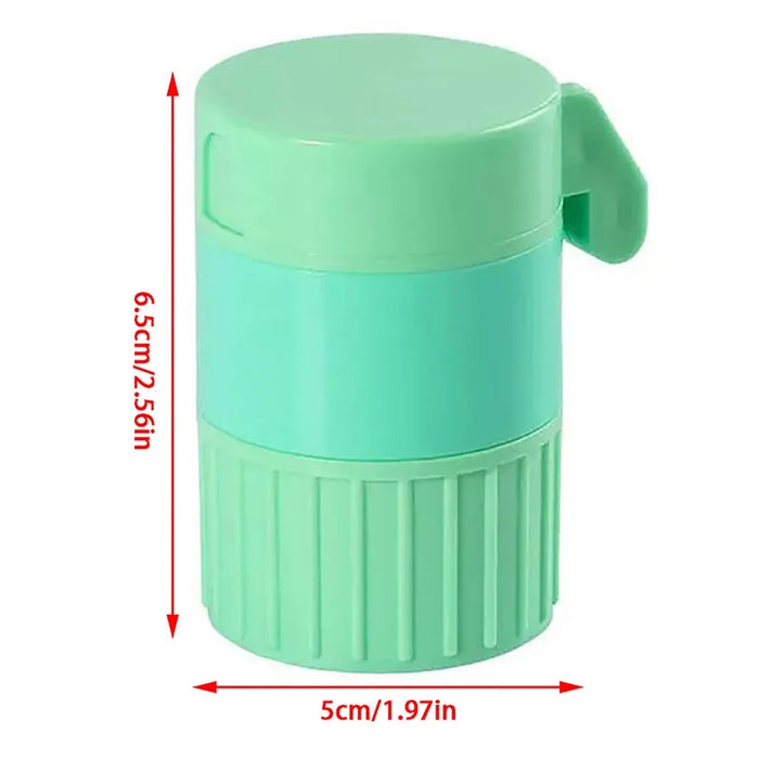 4 In 1 Portable 4 Layer Powder Tablet Grinder Powder Pill Cutter Medicine Splitter Box Storage Crusher Portable Pill Box