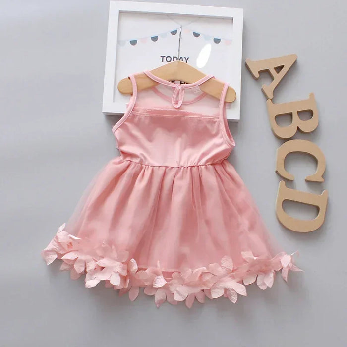 Summer Baby Girl Dresses Lovely Flower Fairy Children Clothing Birthday Princess Party Dress Lace Mesh Wedding Dress Clothes