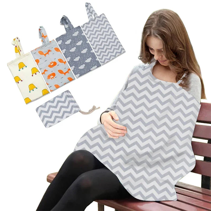 2024 New Breathable Mother Breastfeeding Cover Cotton Muslin Baby Feeding Shawl Pads Outdoor Maternity Nursing Cover Cape Apron