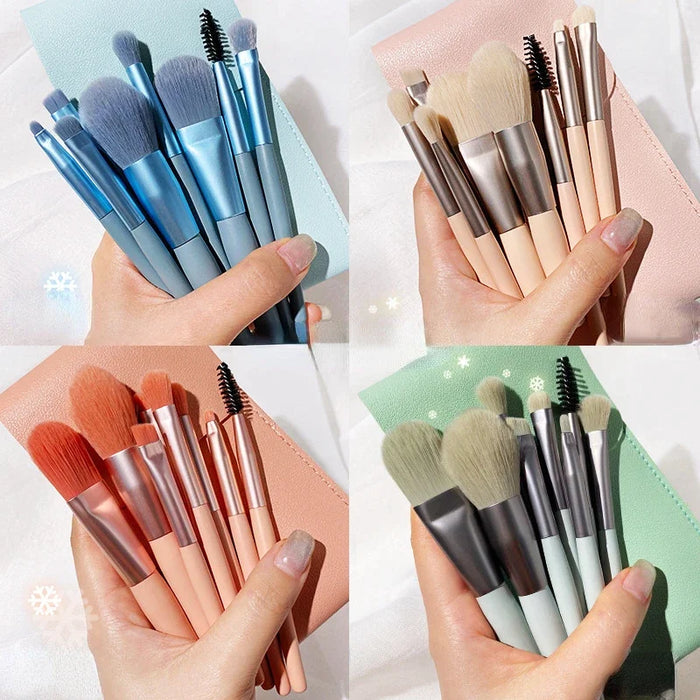 Hot 8-13pcs/lot Makeup Brushes Set Eye Shadow Foundation Women Cosmetic Powder Blush Blending Women Beauty MakeUp Tool Wholesale