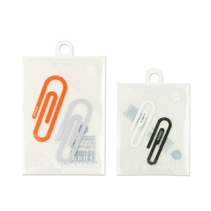 2 Pcs/pack Cute Colorful Small Large Metal Paper Clip Bookmark Kawaii Stationery Paperclips Planner Clips Office School Supplies