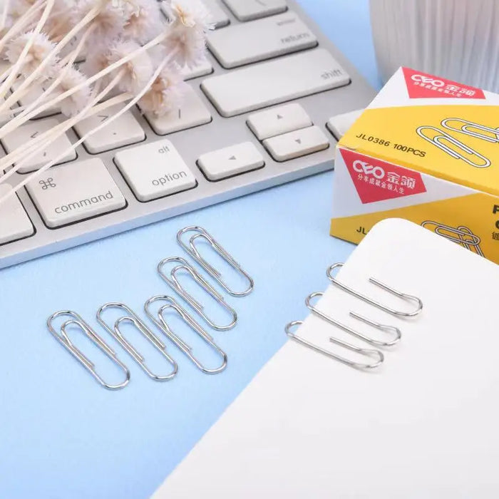 Silver Metal Classic Paper Clips Portable Mini Paperclip Simplicity Bookmark Planner Marking Clip School Office Stationery