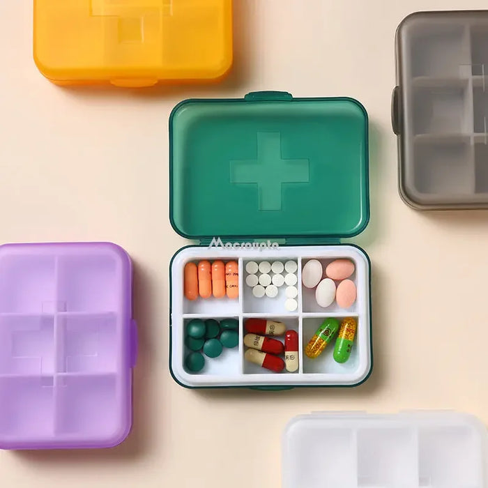 Pill Cases 6 Girds Mini Sealing Pill Box Portable Travel Medicine Capsule Storage Pastilleros De Medicinas таблетница Pill Box