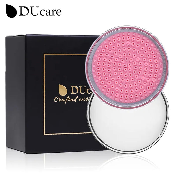 DUcare Makeup Brush Cleaner Soap Solid Cleaning Washing Brush Silicone Pad Mat Box Makeup Cosmetic Eyeshadow Brush Cleaner Tools