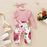 Baby Girl Clothes Newborn Infant Autumn 3Pcs Set Cotton Romper Dot Pants Headband fall Outfits Clothes Baby Girls Clothing Suit