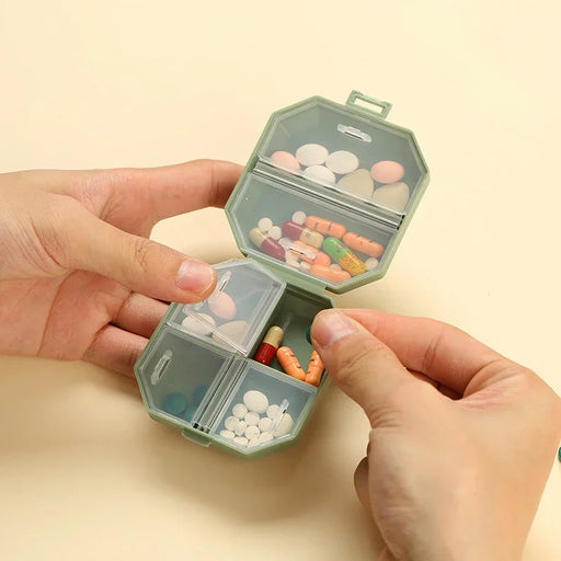 Portable Mini Pill Box 6 Grids Tablet Pill Organizer Case Dispenser Travel Tablet Holder Container Medicine Drug Storage Box Hot