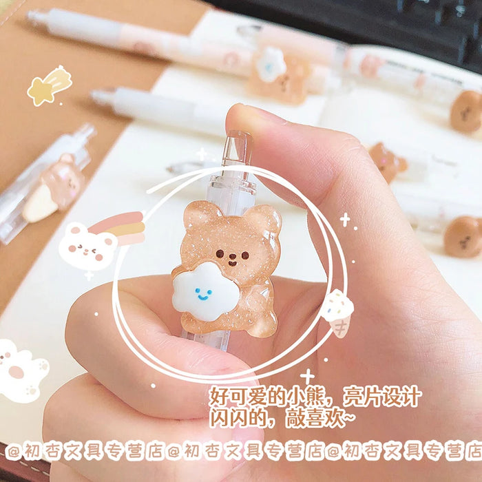 Cute Bear Kawaii Mechanical Pencil Cartoon Automatic Pencils  0.5MM  School Supplies for Kids Student Stationery