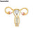 Hanreshe Woman's Womb Shape Pin Pink Pearl and Heart Crystal Gynecology Medicine Symbol Jewelry for Nurse Doctor Fashion Brooch