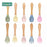 Bopoobo 2PCS Baby Bamboo Fork Silicone Wooden Baby Feeding Spoon Toddlers Infant Feeding Accessories Organic BPA Free Food Grade