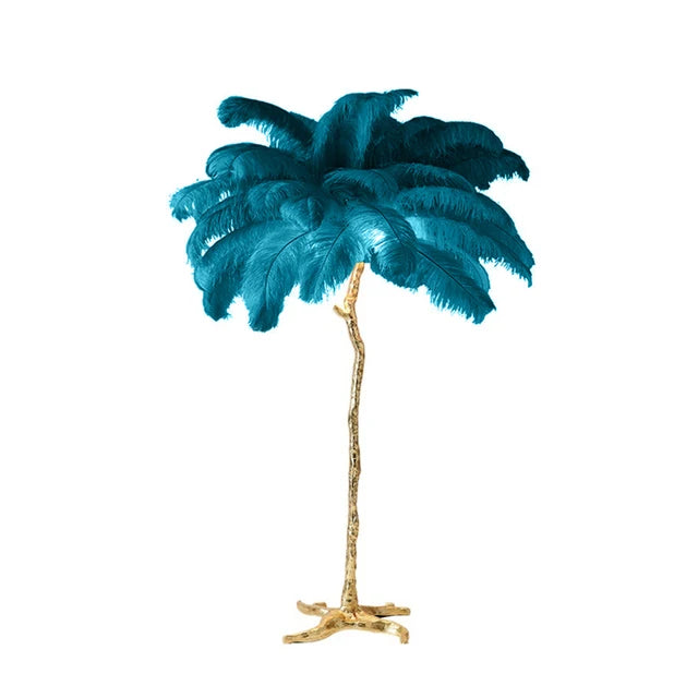 Modern Luxury Ostrich Feather LED Floor Lamp