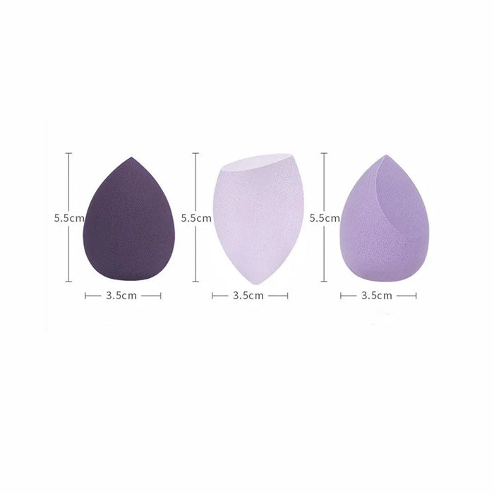 3pcs Makeup Sponge Professional Cosmetic Puff for Foundation Beauty Make Up Blender Powder Wet and Dry Combined Accessories Tool