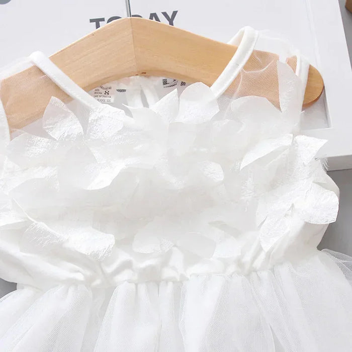 Summer Baby Girl Dresses Lovely Flower Fairy Children Clothing Birthday Princess Party Dress Lace Mesh Wedding Dress Clothes