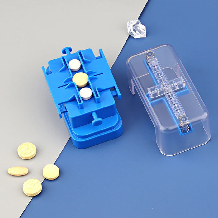 Medicine Pill Holder 1/4 1/2 Tablet Cutter Splitter Pill Case Mini Useful Portable Storage Box Pill Tablet Pill Cutter Divider