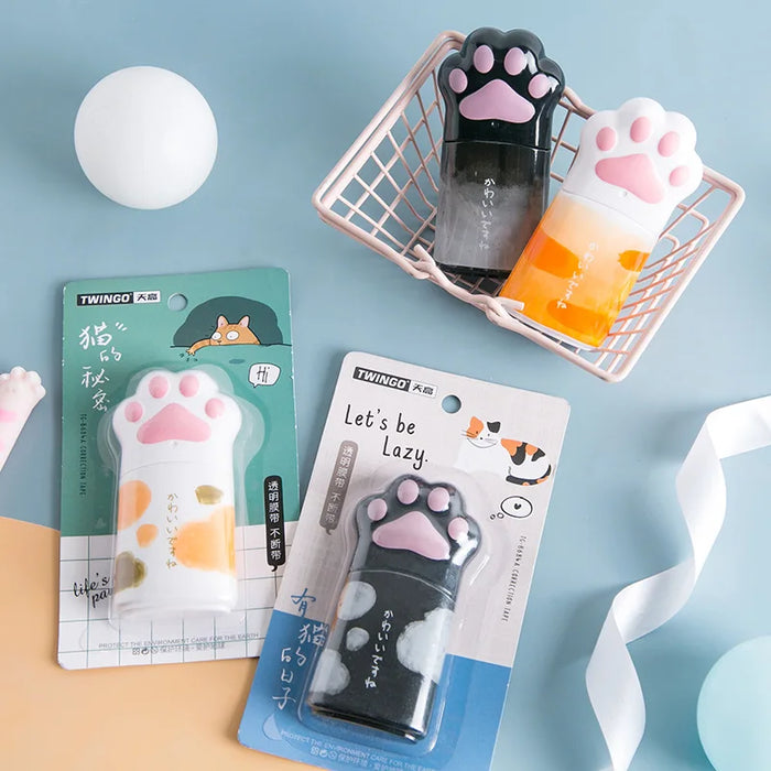 Kawaii Big Cat Claw Shape Cute Practical Correction Tape White Out Corrector Diary Stationery School Supply