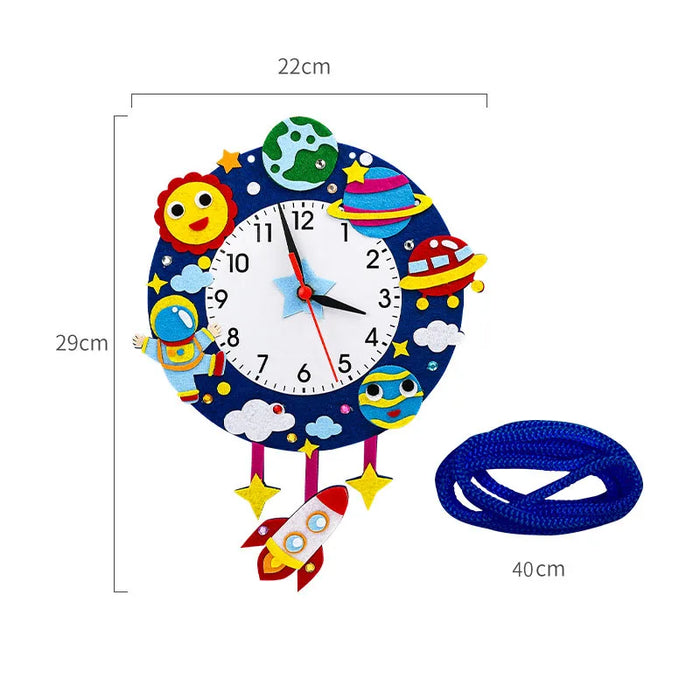 Baby DIY Clock Toys Montessori Arts Crafts Hour Minute Second Children Cognition Clocks Toys for Kids Gift Early Preschool Gifts